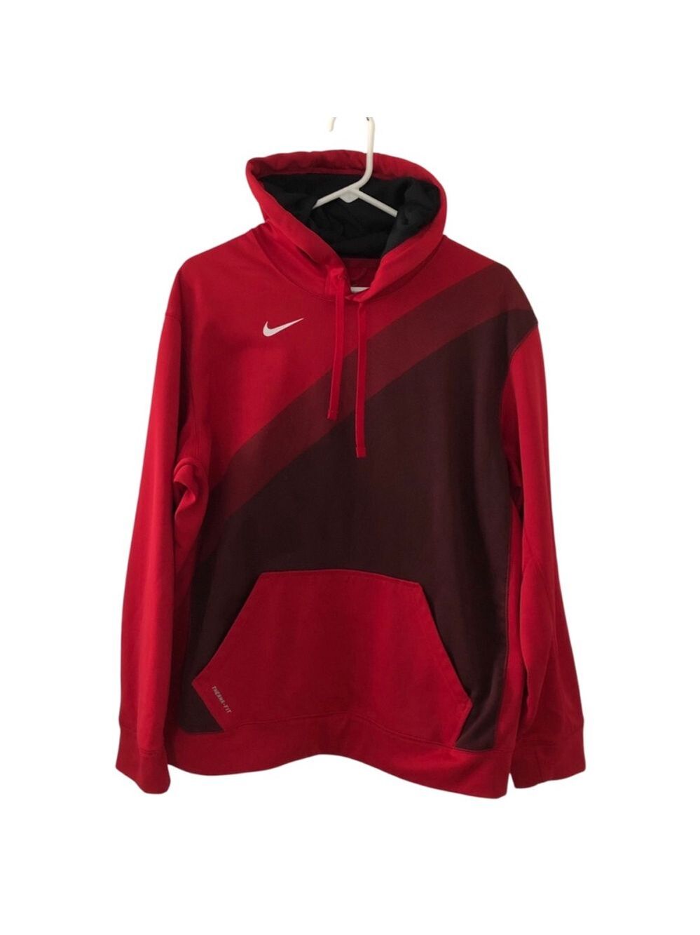Nike Therma-Fit Red Hooded Sweatshirt Size Large Hoodie